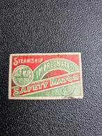 Luciferetiket - Steamship Safety Match, Ophalen of Verzenden, Gebruikt