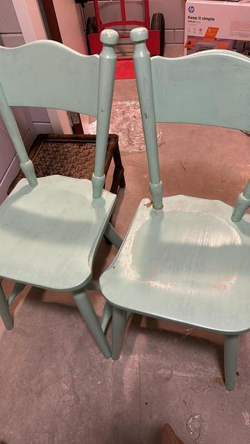 Mintgroene vintage stoelen