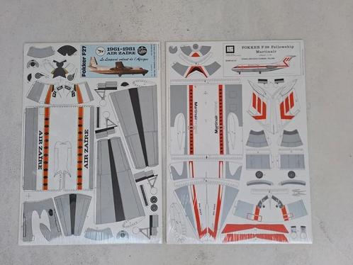 2 bouwplaten van Fokker F27 en F28 schaal 1:70 nieuw in seal, Hobby en Vrije tijd, Modelbouw | Vliegtuigen en Helikopters, Nieuw