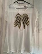 Object tshirt met glitter vleugels maat s, Ophalen of Verzenden, Zo goed als nieuw, Wit, Korte mouw