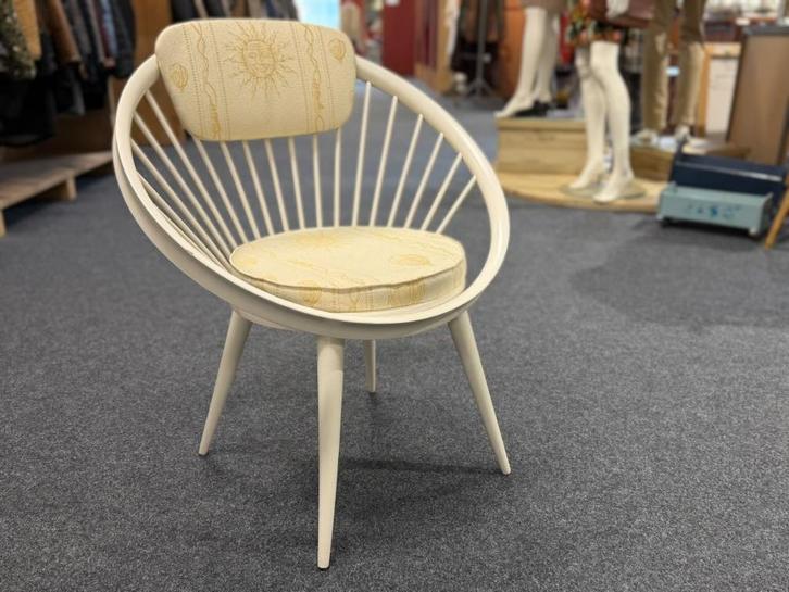 Vintage design stoel, Huis en Inrichting, Stoelen, Gebruikt, Eén, Hout, Wit, Ophalen