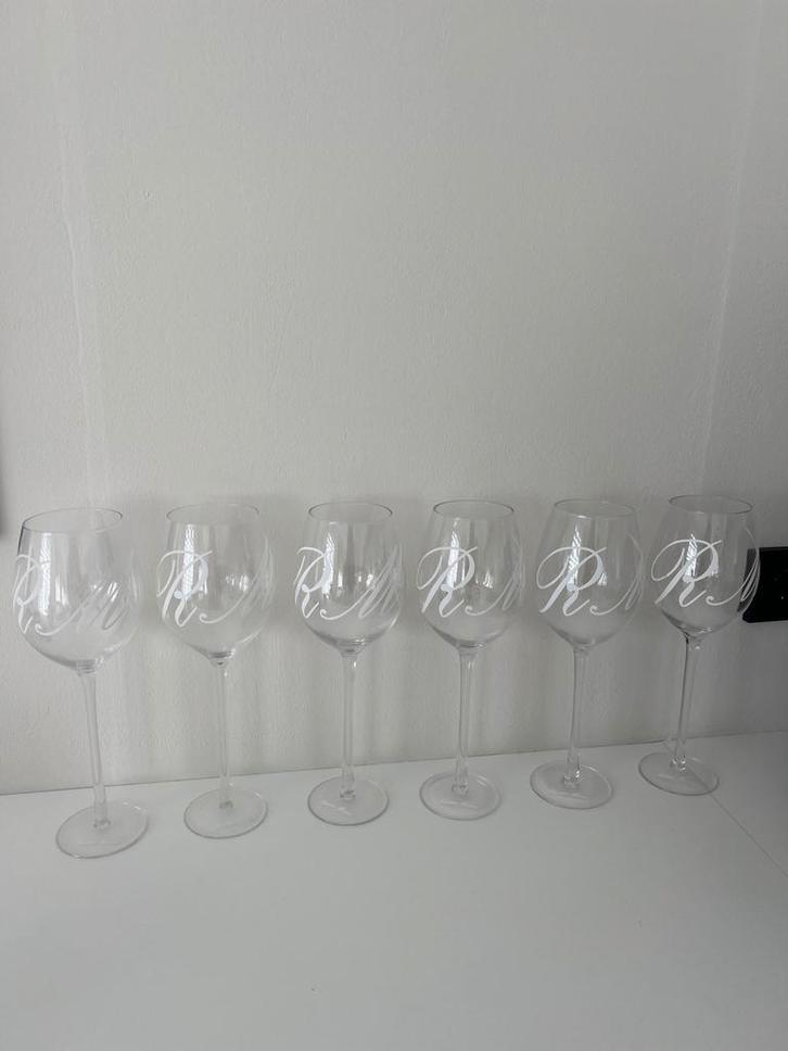 Riviera maison RM wijn glazen wine glass ZGAN, Verzamelen, Glas en Borrelglaasjes, Zo goed als nieuw, Overige typen, Ophalen of Verzenden