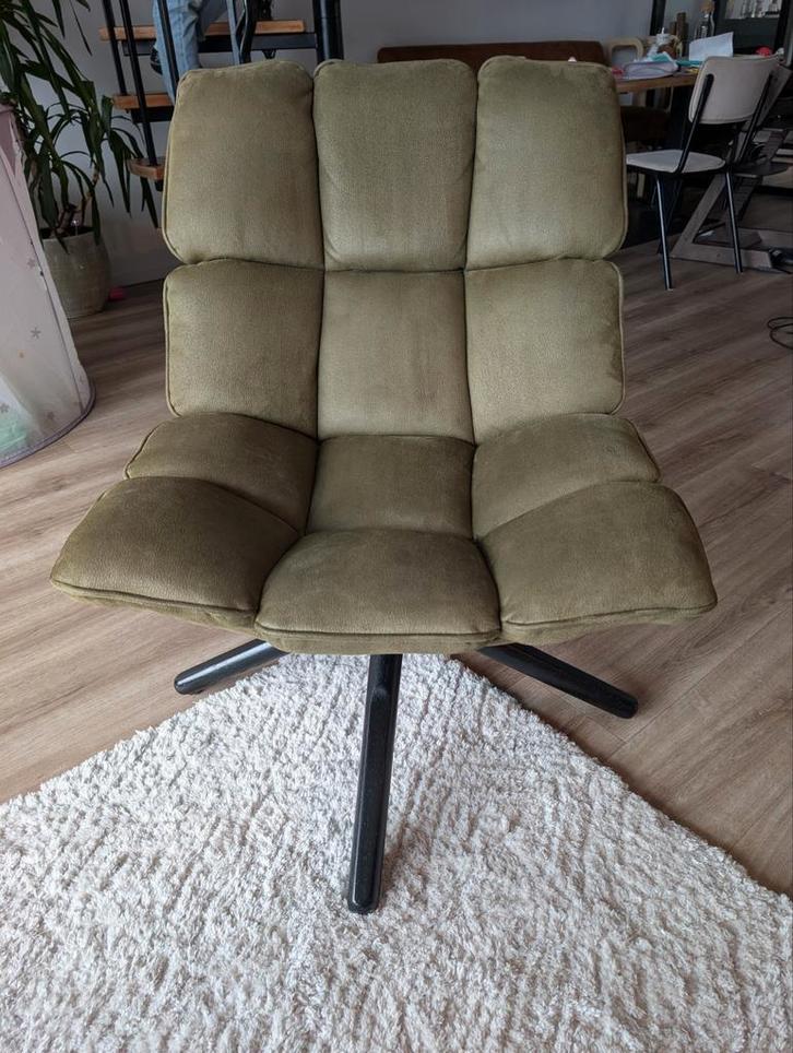 Eleonora Daan Draaifauteuil, Huis en Inrichting, Stoelen, Zo goed als nieuw, Eén, Metaal, Stof, Overige kleuren, Ophalen