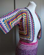 Kleurrijk crochet vest maat S, Kleding | Dames, Ophalen of Verzenden, Zo goed als nieuw, Maat 36 (S), Overige kleuren