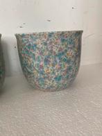 Scheurich keramiek bloempotten (2) jaren 80, Tuin en Terras, Bloempotten, Scheurich, Gebruikt, Duitsland, Rond