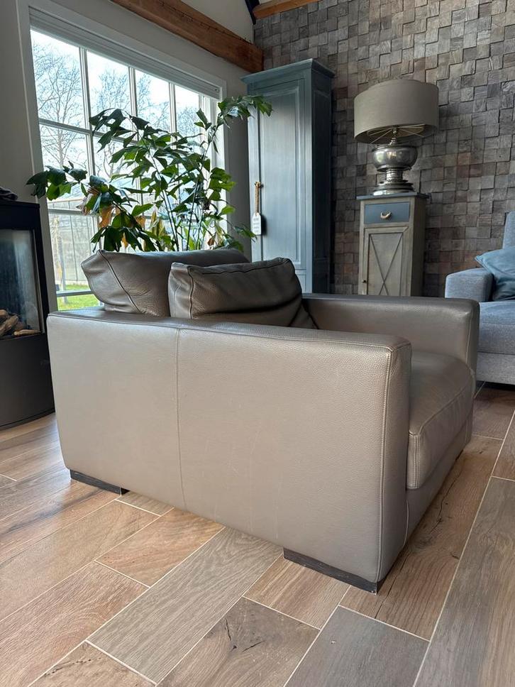 Linteloo lederen fauteuil, Huis en Inrichting, Fauteuils, Zo goed als nieuw, Leer, 75 tot 100 cm, 100 tot 125 cm, Ophalen