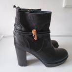 Tommy Hilfiger leren enkellaarsjes maat 39, Ophalen of Verzenden, Zo goed als nieuw, Zwart