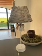 Clayre & Eef tafellamp met rattan lampenkap, Nieuw, Ophalen of Verzenden, Clayre & Eef, Minder dan 50 cm