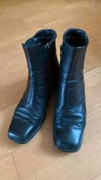 Zwarte leren enkellaarsjes Burley, klein hakje, maat 40, Kleding | Dames, Schoenen, Zwart, Lage of Enkellaarzen, Ophalen of Verzenden