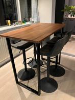 Hoge bartafel met barkrukken, Ophalen, In hoogte verstelbaar, Zo goed als nieuw