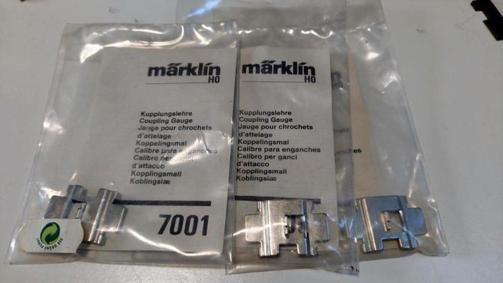 3x Marklin 7001 H0 Koppelingsmallen, Hobby en Vrije tijd, Modeltreinen | H0, Nieuw, Overige typen, Wisselstroom, Märklin, Ophalen of Verzenden