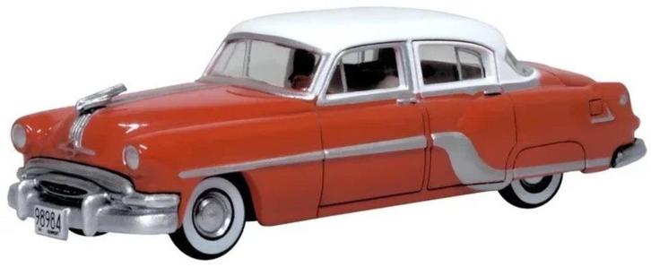 Pontiac CHIEFTAIN 4 DOOR 1954 rood, Hobby en Vrije tijd, Modelauto's | 1:87, Nieuw, Auto, Overige merken, Ophalen of Verzenden