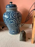 Prachtige Chinese grote pot, Huis en Inrichting, Woonaccessoires | Vazen, Ophalen, 50 tot 75 cm, Blauw, Aardewerk of Porselein