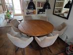 Houten eetkamertafel rond 150 cm, Ophalen, Gebruikt, Rond, Landelijk