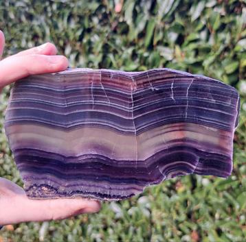 Regenboog Fluoriet schijf / plak edelsteen natuursteen steen beschikbaar voor biedingen