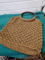 handtas geweven bruin ronde handvaten, Sieraden, Tassen en Uiterlijk, Tassen | Damestassen, Ophalen of Verzenden, 'T Olde Gre-j