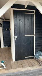 Douglas tuindeur zwart, Tuin en Terras, Tuinhuizen, Zonder ramen, Hout, Ophalen, Minder dan 250 cm
