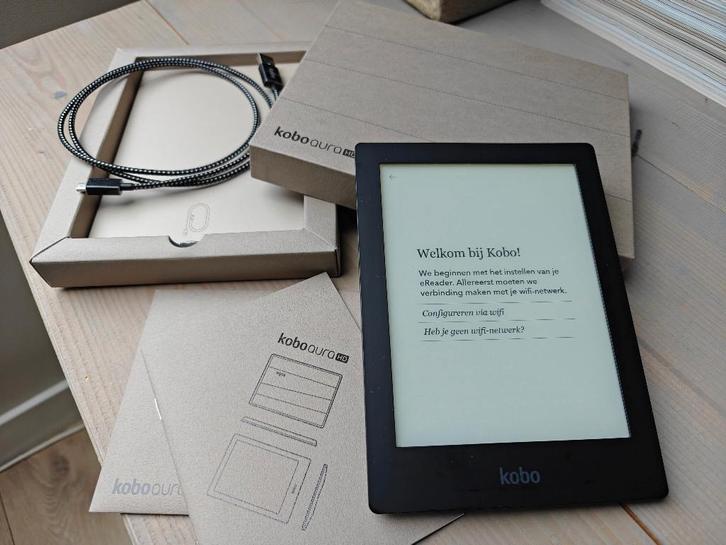 Kobo Aura HD e-Reader, Computers en Software, E-readers, Gebruikt, 7 inch, 4 GB of minder, Touchscreen, Uitbreidbaar geheugen