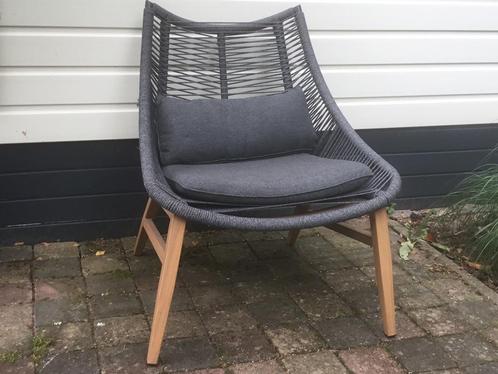 Loungestoel , rope en hout., Huis en Inrichting, Stoelen, Zo goed als nieuw, Ophalen