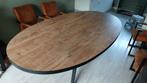 Ovale mangohouten eettafel, Huis en Inrichting, Tafels | Eettafels, Ophalen, Gebruikt, 100 tot 150 cm, 200 cm of meer