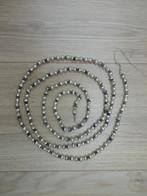 Oude glazen Kerst kralenketting zilvere dubbele kraal, Ophalen of Verzenden, Gebruikt