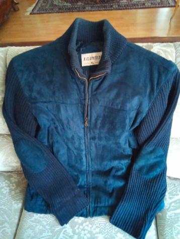 Blauw gewatteerd heren vest/jack beschikbaar voor biedingen