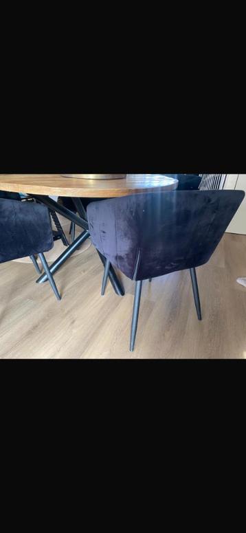 Eetkamer stoelen blauw 