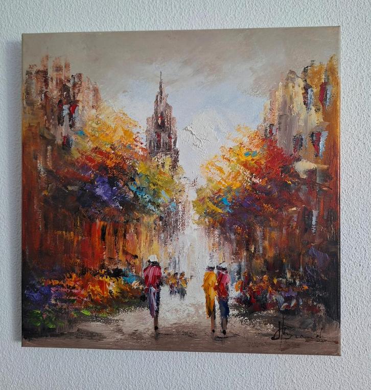 Henry BRAND (Topper) Stadsgezicht., Antiek en Kunst, Kunst | Schilderijen | Klassiek, Ophalen of Verzenden