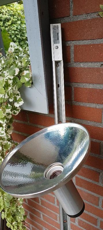 Vintage Philips spots op spanningsrail /3 grote spots 60s beschikbaar voor biedingen