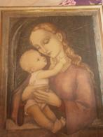 HUMMEL, Mooie Kleur Litho in Lijst, van Maria met kind Jezus, Antiek en Kunst, Ophalen of Verzenden