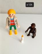 Playmobil dierentuin verzorger met aapje als nieuw, Ophalen of Verzenden, Zo goed als nieuw, Complete set