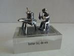 Miniatuur zilver S7b gezegde  boter vis zilveren miniaturen, Antiek en Kunst, Antiek | Goud en Zilver, Verzenden, Zilver