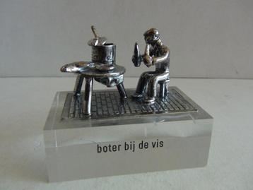 Miniatuur zilver S7b gezegde  boter vis zilveren miniaturen beschikbaar voor biedingen