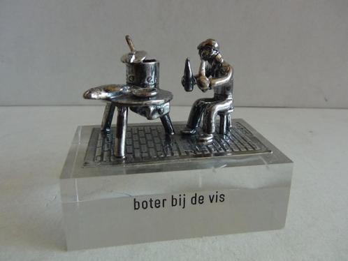 Miniatuur zilver S7b gezegde  boter vis zilveren miniaturen, Antiek en Kunst, Antiek | Goud en Zilver, Zilver, Verzenden