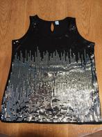 Top, singlet, zwart met pailletten, MS mode, XL, Kleding | Dames, Grote Maten, Zwart, Zo goed als nieuw, MS Mode, Shirt of Top