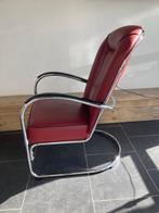Gispen AA fauteuil in bordeaux rood leder, Huis en Inrichting, Gebruikt, Design, 75 tot 100 cm, Leer