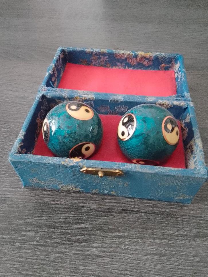 Chinese Baoding Ballen met Doos, Antiek en Kunst, Kunst | Designobjecten, Ophalen