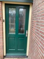 Mooie hardhouten buitendeur, Doe-het-zelf en Verbouw, Deuren en Horren, Ophalen, 80 tot 100 cm, Glas, 200 tot 215 cm