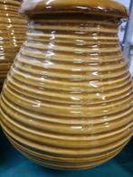 bloempotten bruin geel geribbeld honingpotmodel, Tuin en Terras, Bloempotten, Ophalen of Verzenden, 'T Olde Gre-j, Info@toldegrej.nl