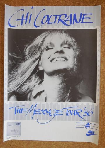 Chi Coltrane The Message Tour '86 grote tour poster