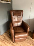 Lederen Relaxfauteuil Bruin, Huis en Inrichting, Ophalen, Gebruikt, 125 tot 150 cm, N