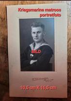 Grote Portretfoto Kriegsmarine Matroos WW2 Duits WO2, Verzamelen, Ophalen of Verzenden, Marine, Duitsland, Foto of Poster