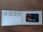 Cadeaubon Golden Cinema €50 voor €40, Ophalen of Verzenden, Zo goed als nieuw