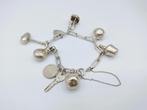 Zilveren bedelarmband met 9 bedels, 19,5 cm, 835