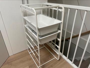 Ikea Algot opbergrek wit met 2 schuifladen beschikbaar voor biedingen