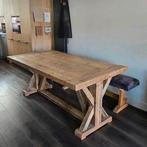 Kloostertafel, eettafel, keukentafel. met bank, Huis en Inrichting, Tafels | Eettafels, Ophalen, Gebruikt, 50 tot 100 cm, Vijf personen of meer