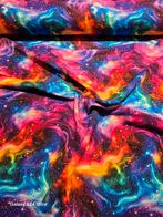 Qjutie french terry space multicolor, 120 cm of meer, Ophalen of Verzenden, Katoen, Nieuw