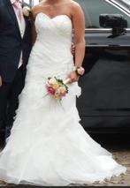 Bruidsjurk met onderrok  ( passen kan), Ophalen of Verzenden, Zo goed als nieuw, Wit, Trouwjurk