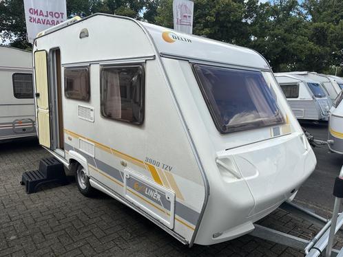 Delta Euroliner 3900 TZV VOORTENT - LICHTGEWICHT, Caravans en Kamperen, Caravans, Bedrijf, 750 - 1000 kg, Treinzit, Delta, Dwarsbed