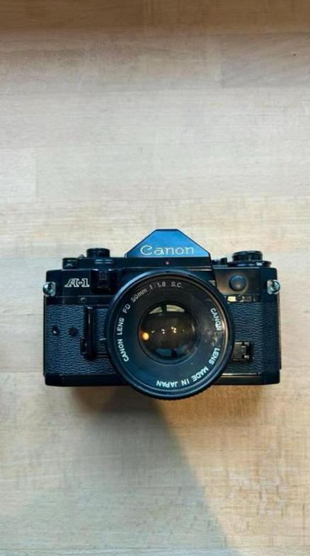 Canon A1 + Canon FD 50mm & Canon FL135mm, Audio, Tv en Foto, Fotocamera's Analoog, Niet werkend, Spiegelreflex, Canon, Ophalen of Verzenden